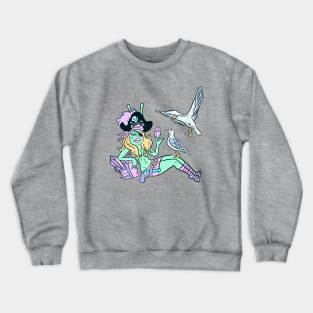 Crystal pirate babe Crewneck Sweatshirt